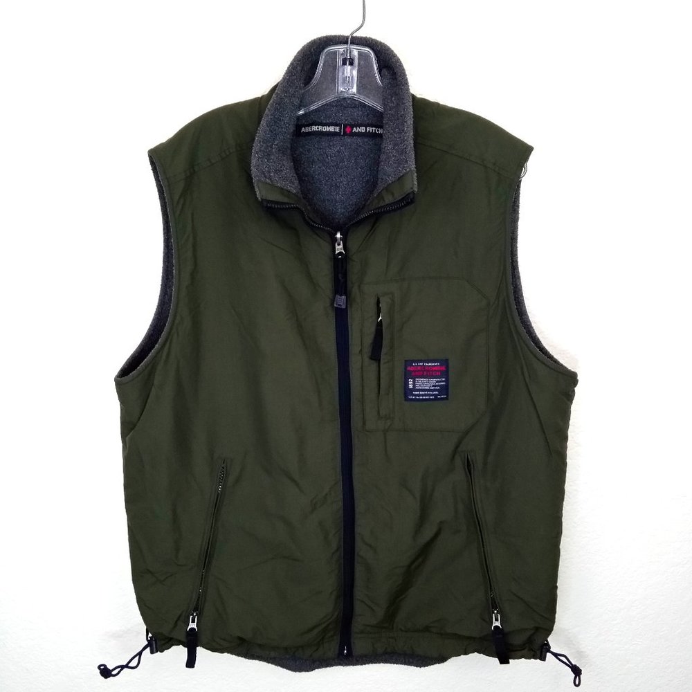 Abercrombie & Fitch Reversible Nylon Fleece Vest M